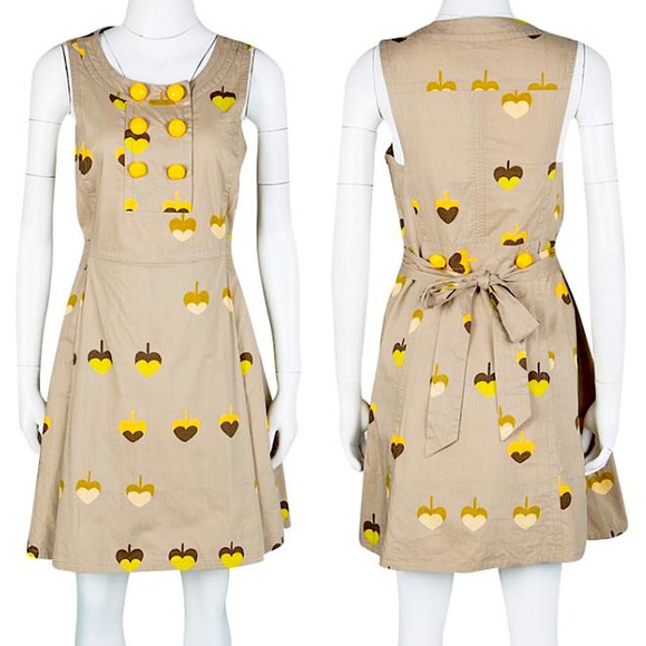 Marc by Marc Jacobs Y2K Heart Leaves Pinafore Dress As Seen On Victoria Beckham - Picture 3 of 16